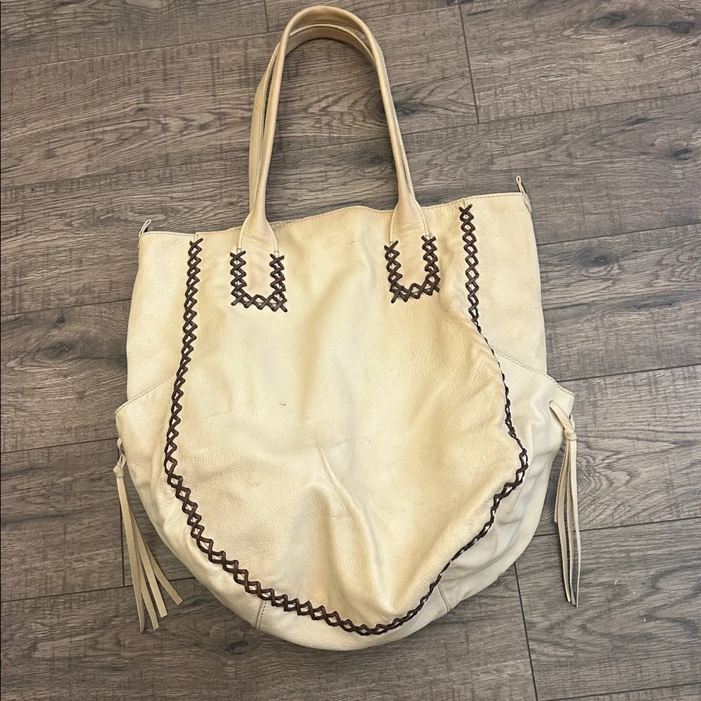 Large Vintage Sondra Roberts Leather Tote Hobo Bag TLC Project